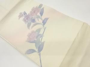 花に葉模様名古屋帯